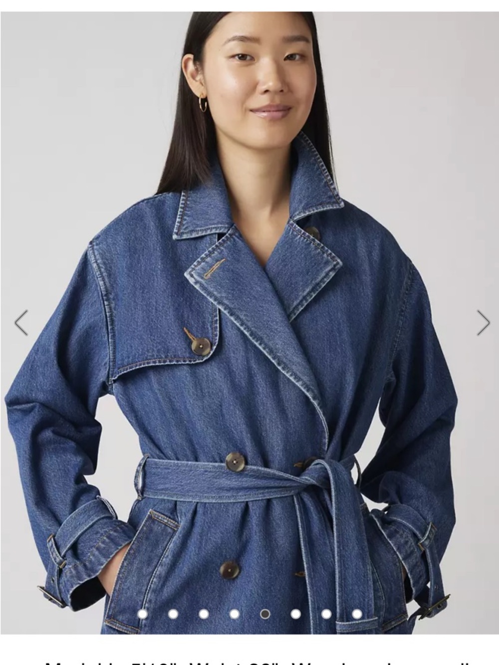 Levi's Blue Denim Trench Coat - Picture 4 of 12